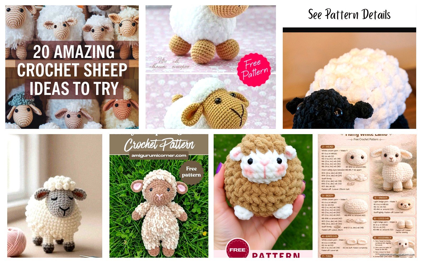 Free Crochet Sheep Pattern: Lamb Amigurumi Tutorial