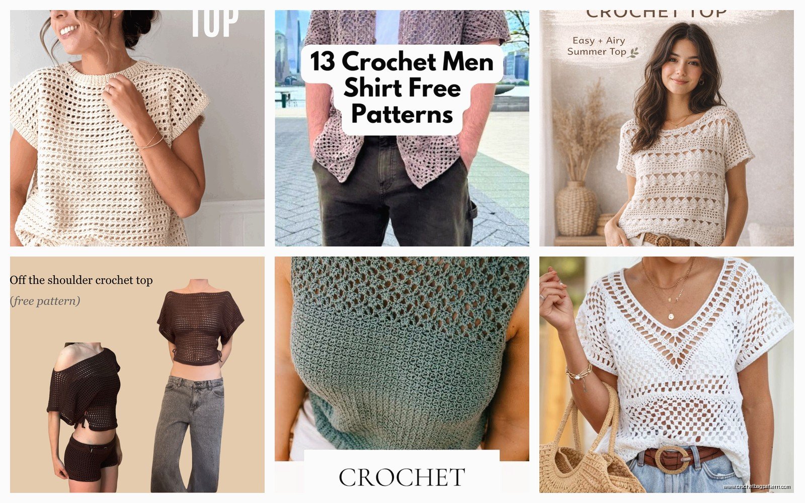 Free Crochet Shirt Pattern: Summer Top Designs