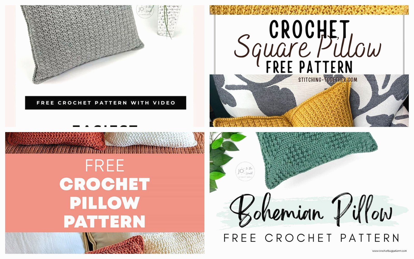 Free Easy Crochet Cushion Cover Pattern: Pillow Tutorial