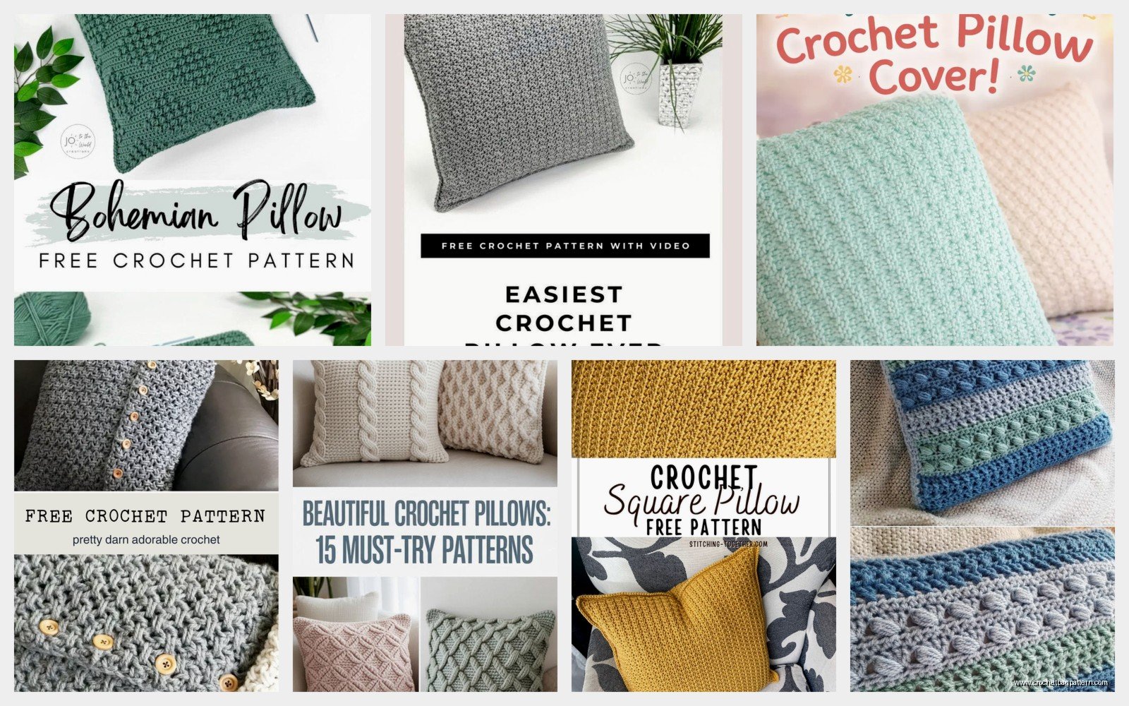 Free Easy Crochet Cushion Cover Pattern: Pillow Tutorial