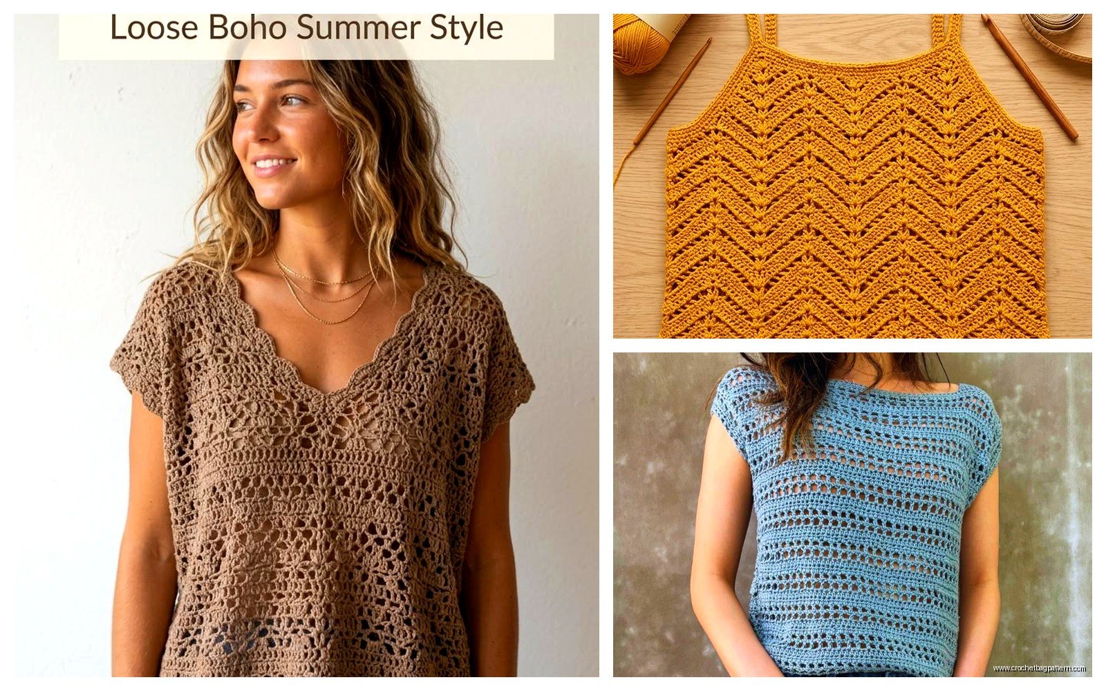 Free Easy Crochet Summer Tops Patterns: Beach Wear