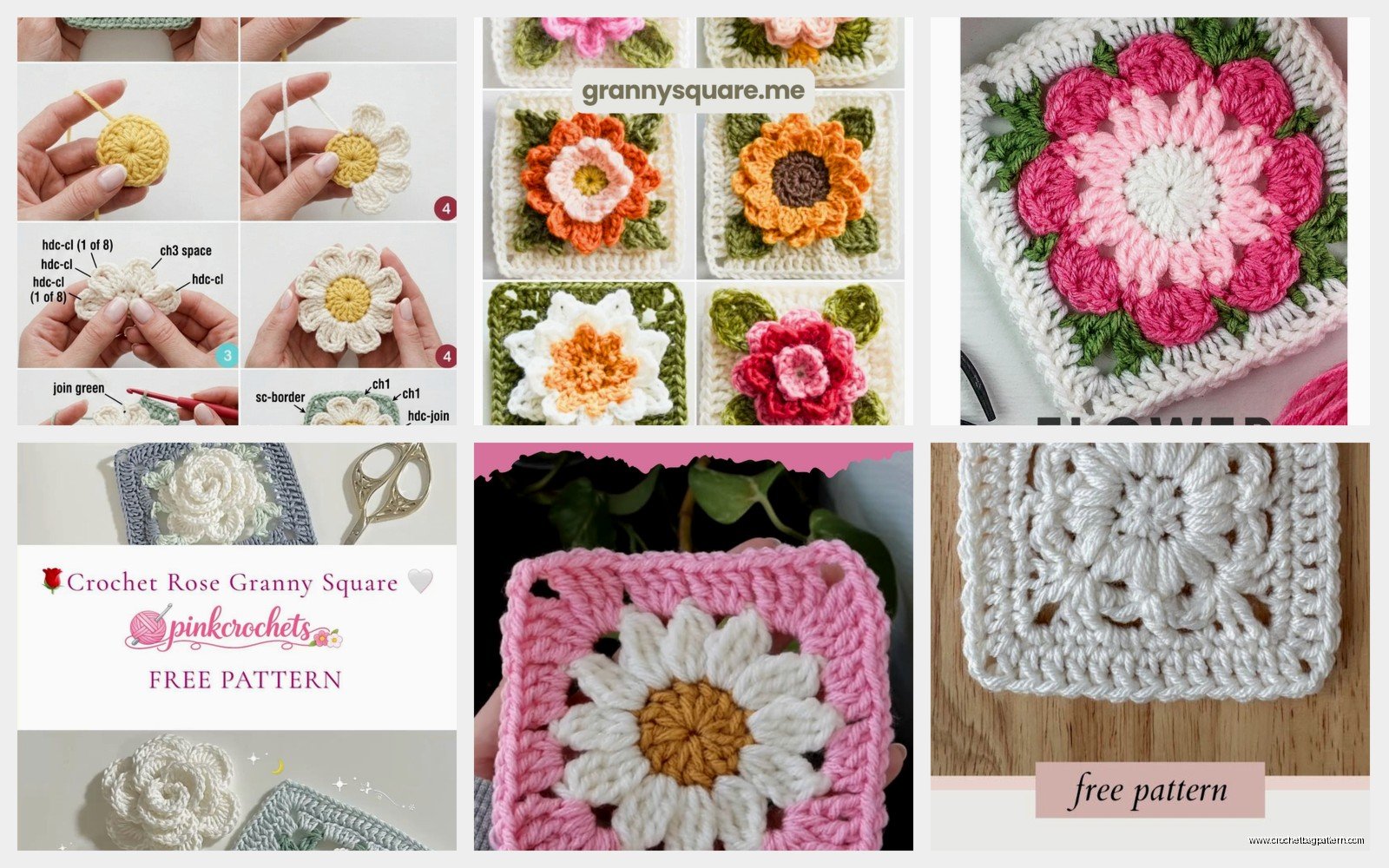 Free Flower Granny Square Pattern: Floral Block Tutorial