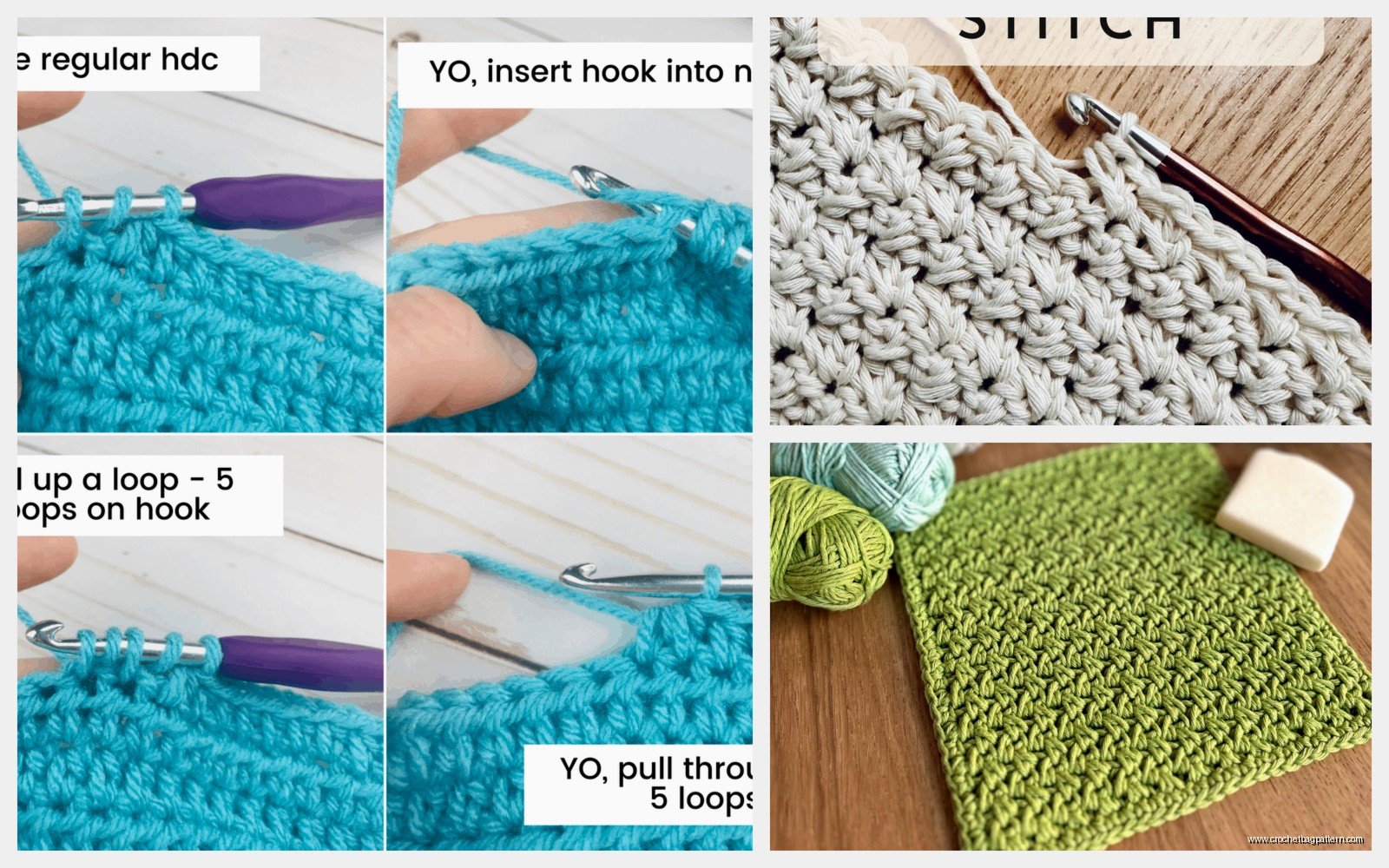 HDC2TOG Crochet: Half Double Decrease Tutorial