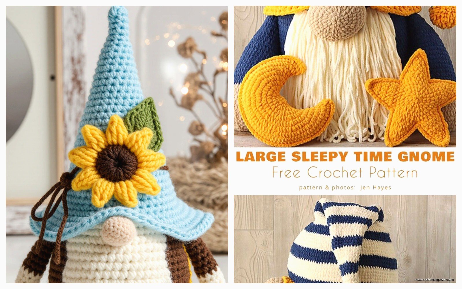 Free Large Crochet Gnome Pattern: Nordic Decoration