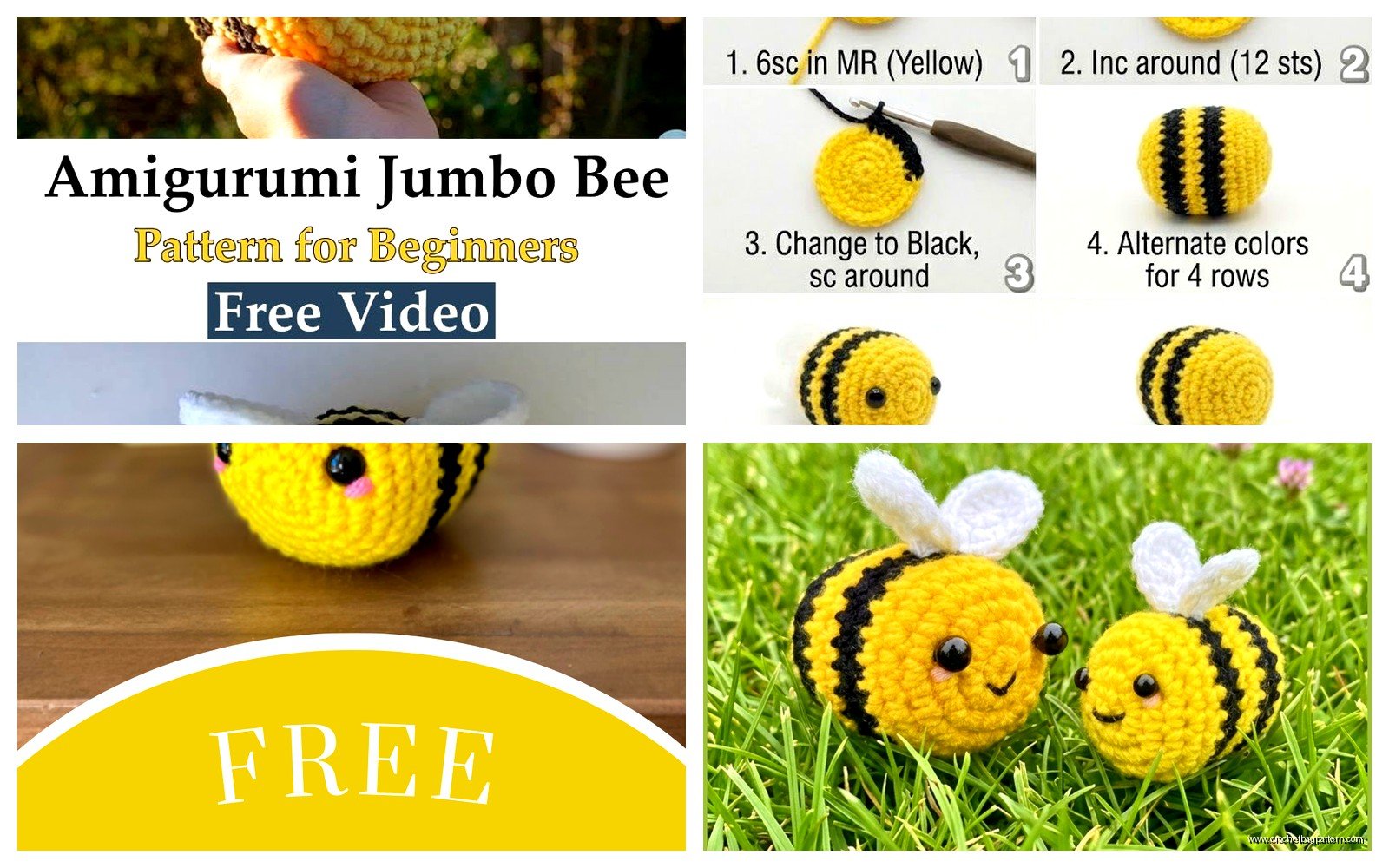 Bumble Bee Crochet Pattern: Insect Amigurumi