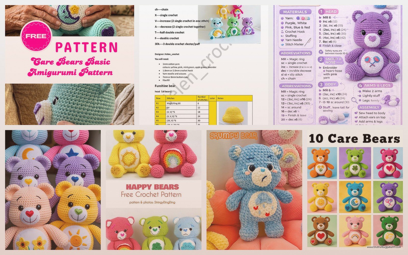 Care Bear Crochet Pattern: 80s Character Amigurumi