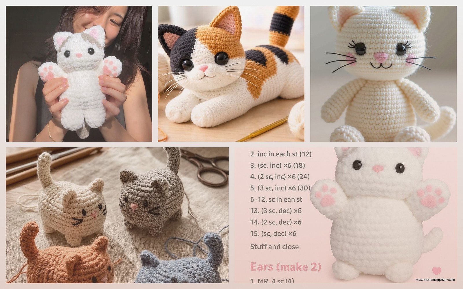 Cat Amigurumi: Feline Plushie Pattern