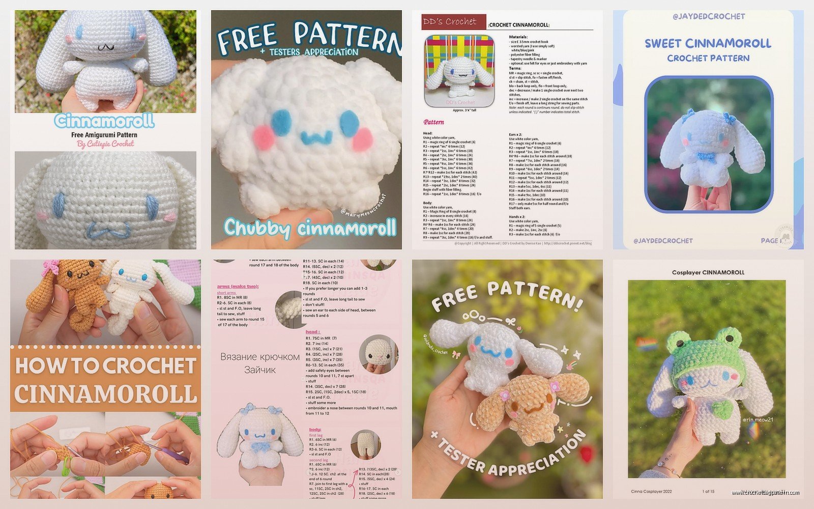 Cinnamoroll Crochet Pattern: Sanrio Character Tutorial