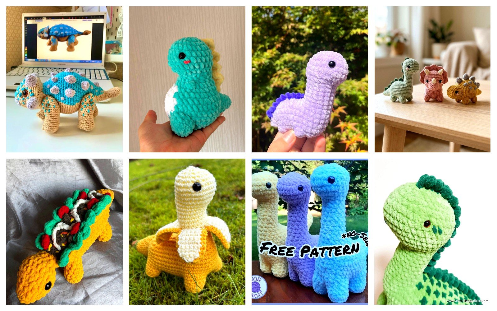Crochet Dino Pattern: Dinosaur Amigurumi Tutorial