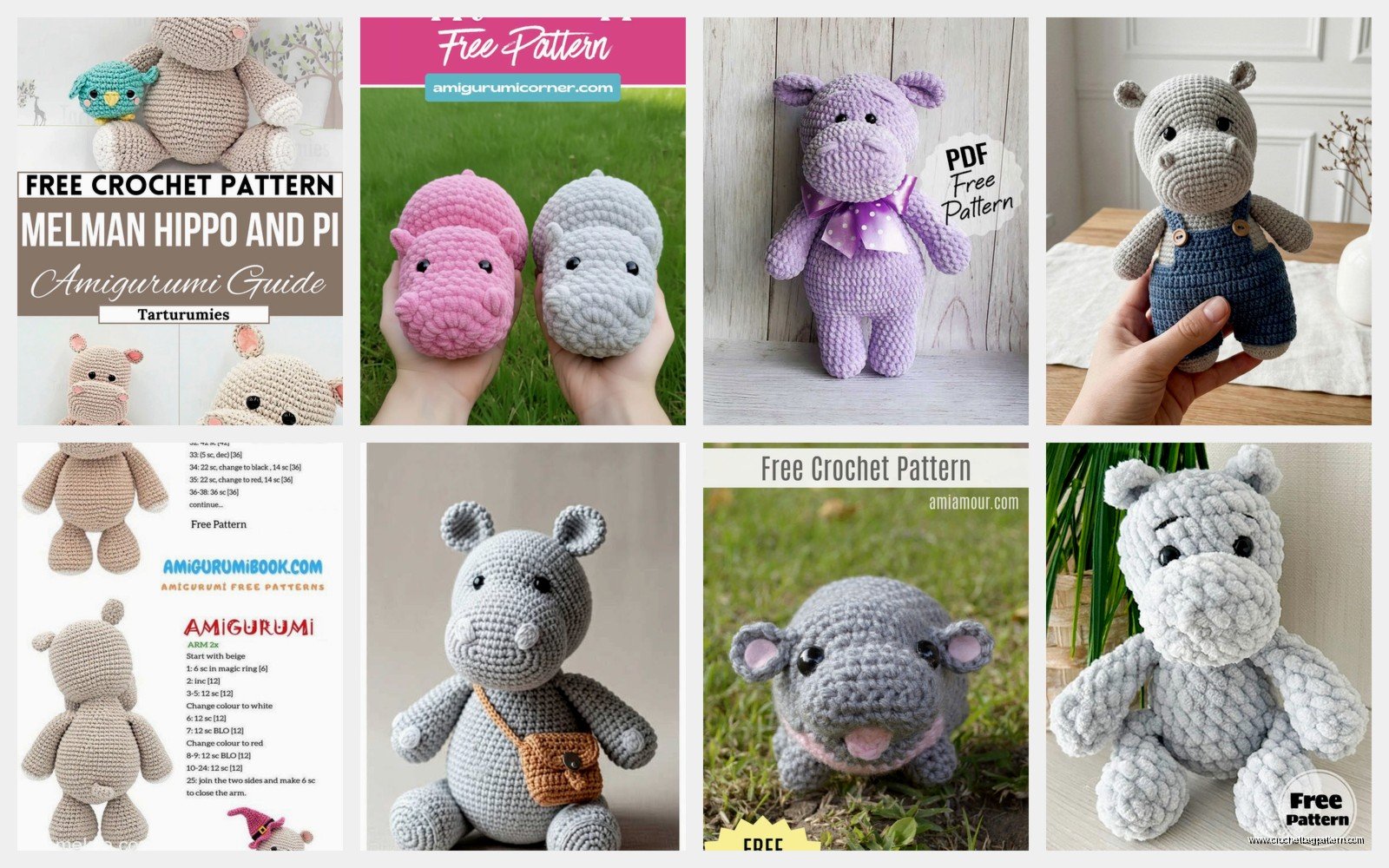 Crochet Hippo Pattern: Hippopotamus Amigurumi Tutorial