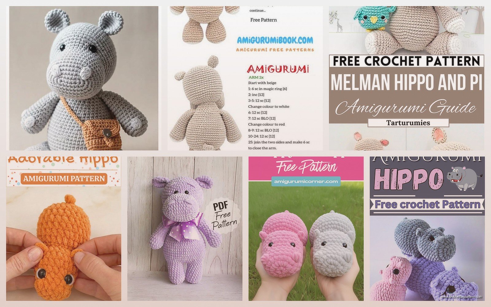Crochet Hippo Pattern: Hippopotamus Amigurumi Tutorial