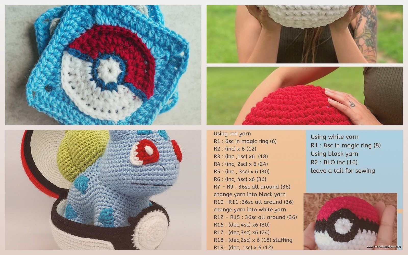 Crochet Pokeball Pattern: Pokemon Item Tutorial