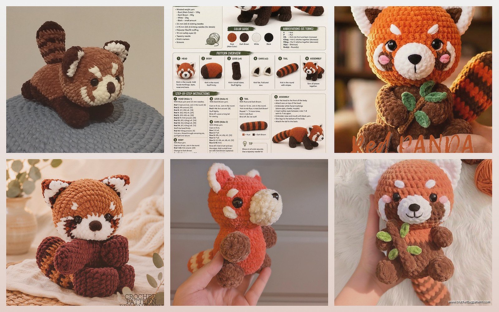Crochet Red Panda Pattern: Cute Animal Amigurumi