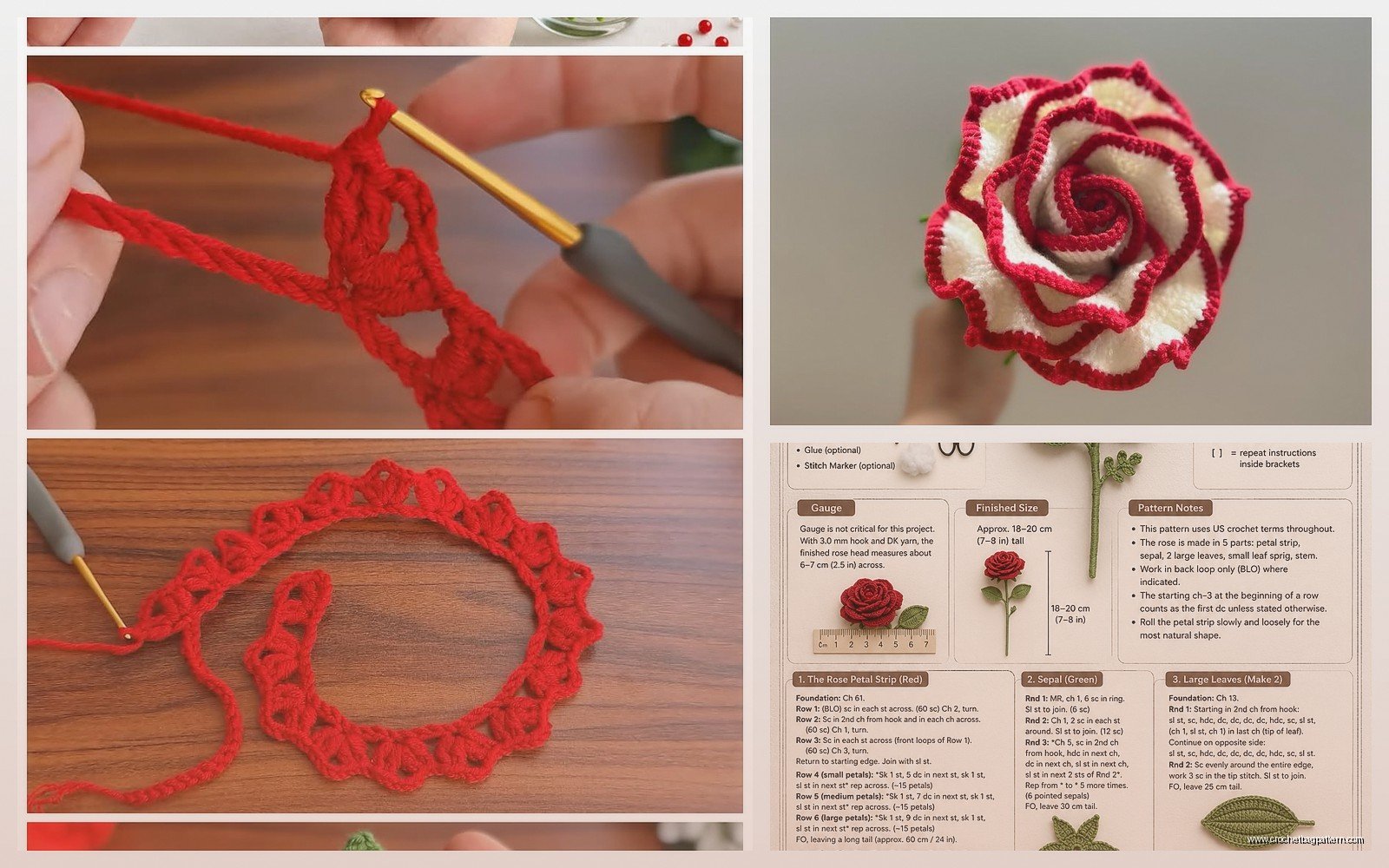 Crochet Roses: Flower Pattern Collection