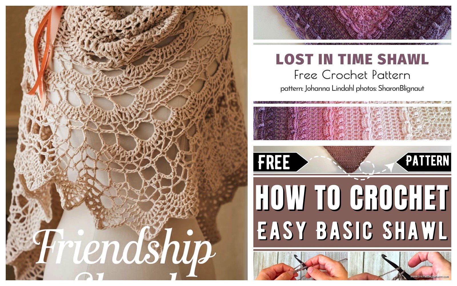 Crochet Shawl Pattern: Wrap & Triangle Tutorials