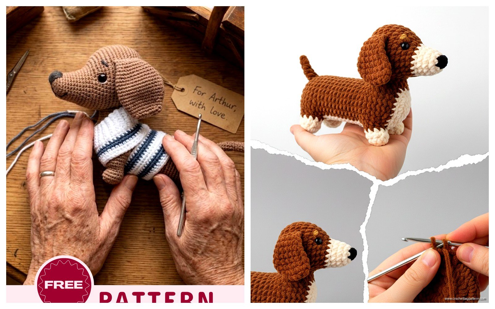 Dachshund Crochet Pattern: Wiener Dog Amigurumi