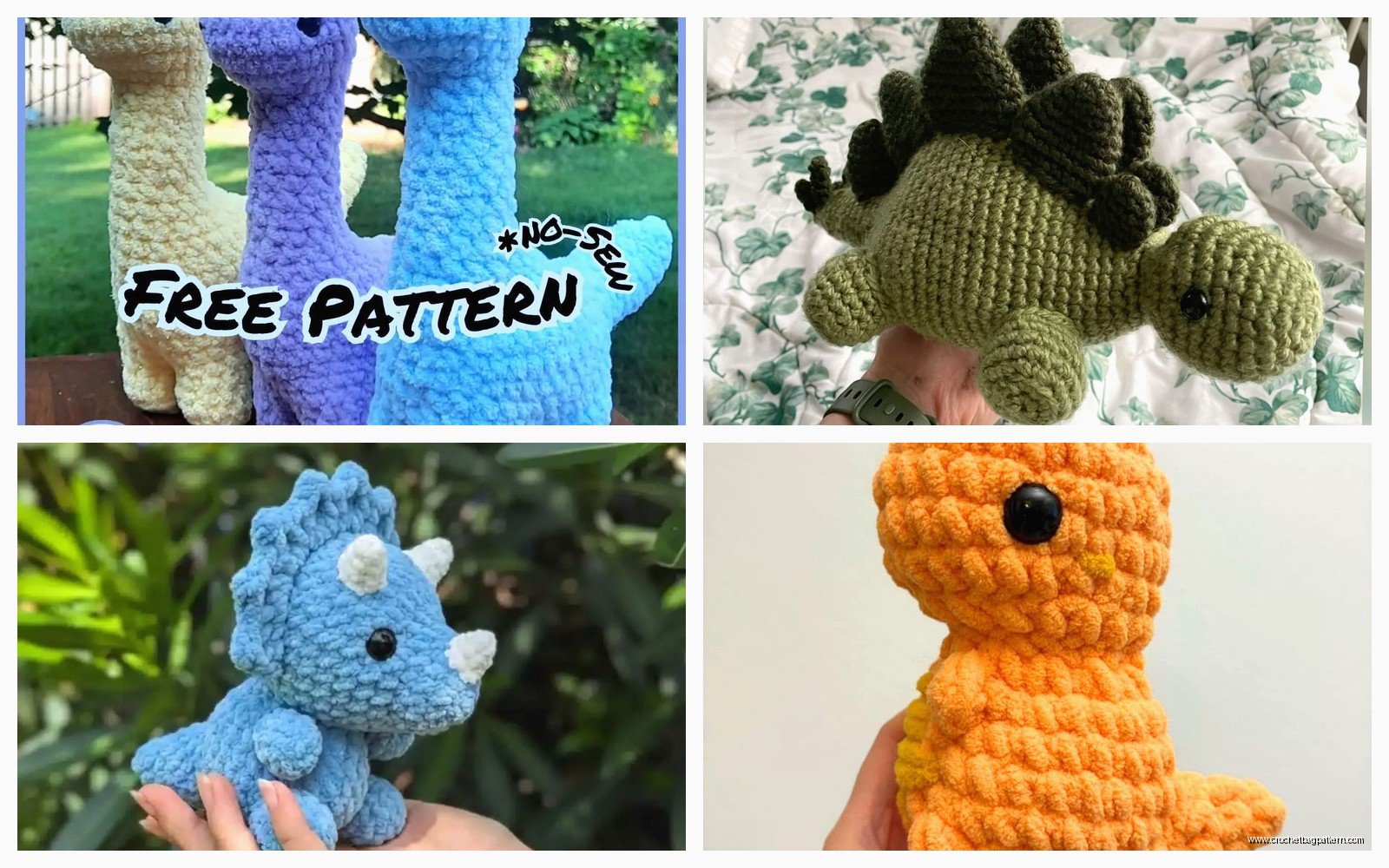 Dinosaur Crochet Pattern: Amigurumi Dino Collection