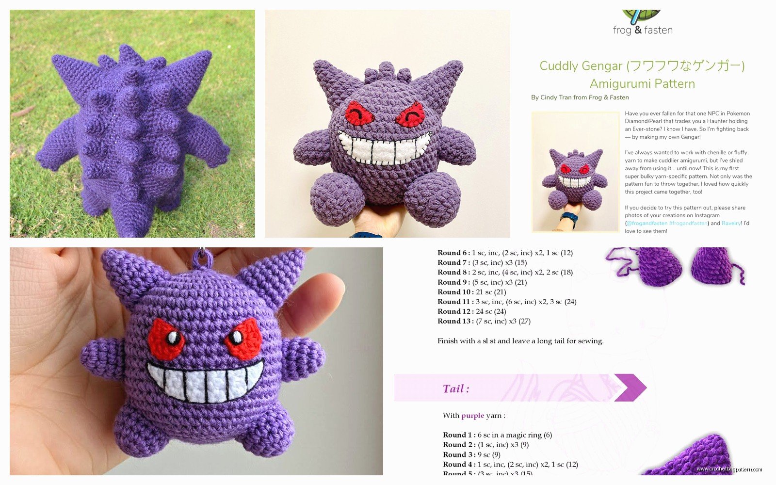 Gengar Crochet Pattern: Complete Pokemon Tutorial
