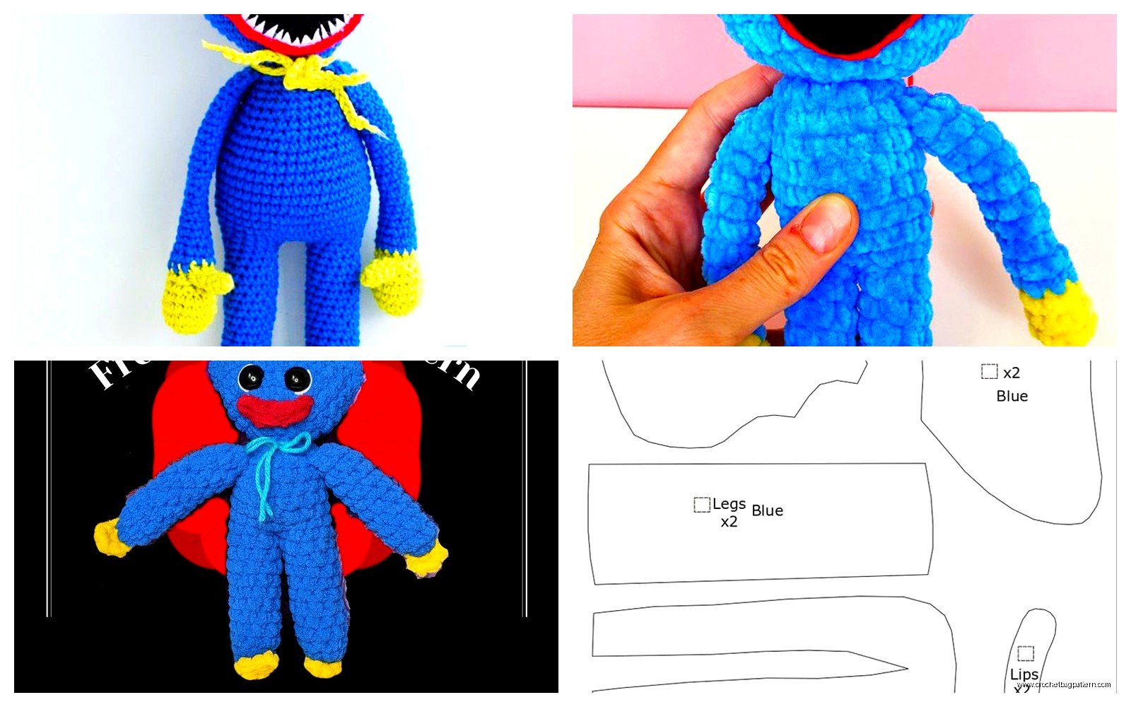 Huggy Wuggy Crochet Pattern: Poppy Playtime Character