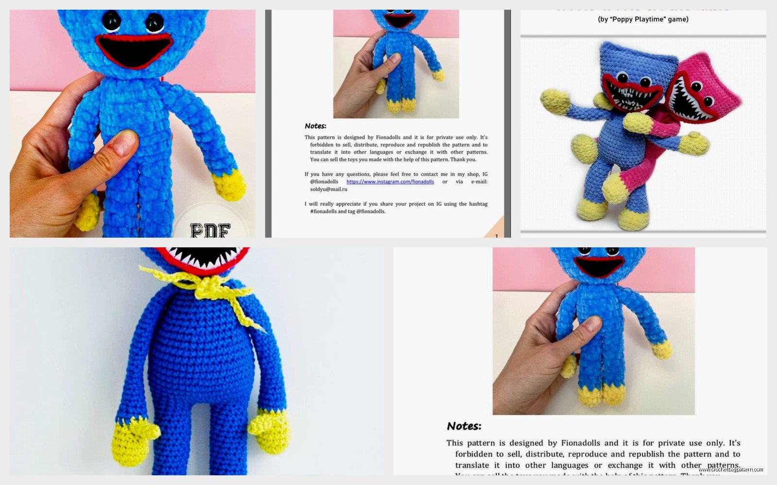 Huggy Wuggy Crochet Pattern: Poppy Playtime Character