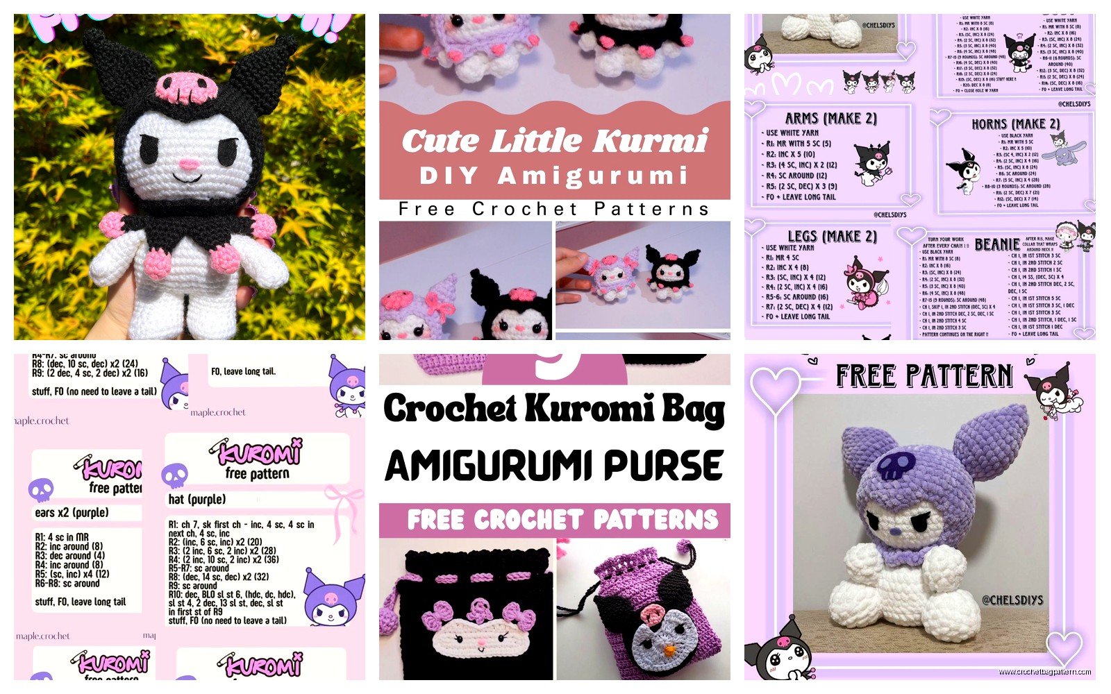 Kuromi Crochet Pattern: Sanrio Character Tutorial