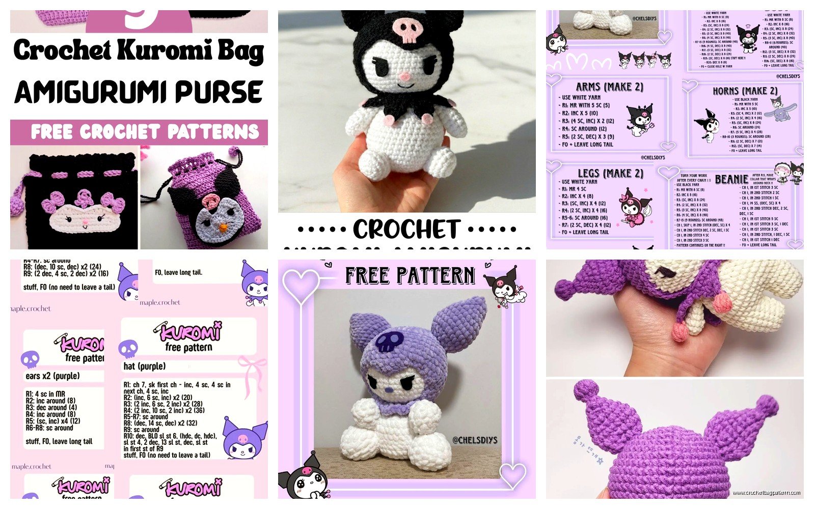 Kuromi Crochet Pattern: Sanrio Character Tutorial