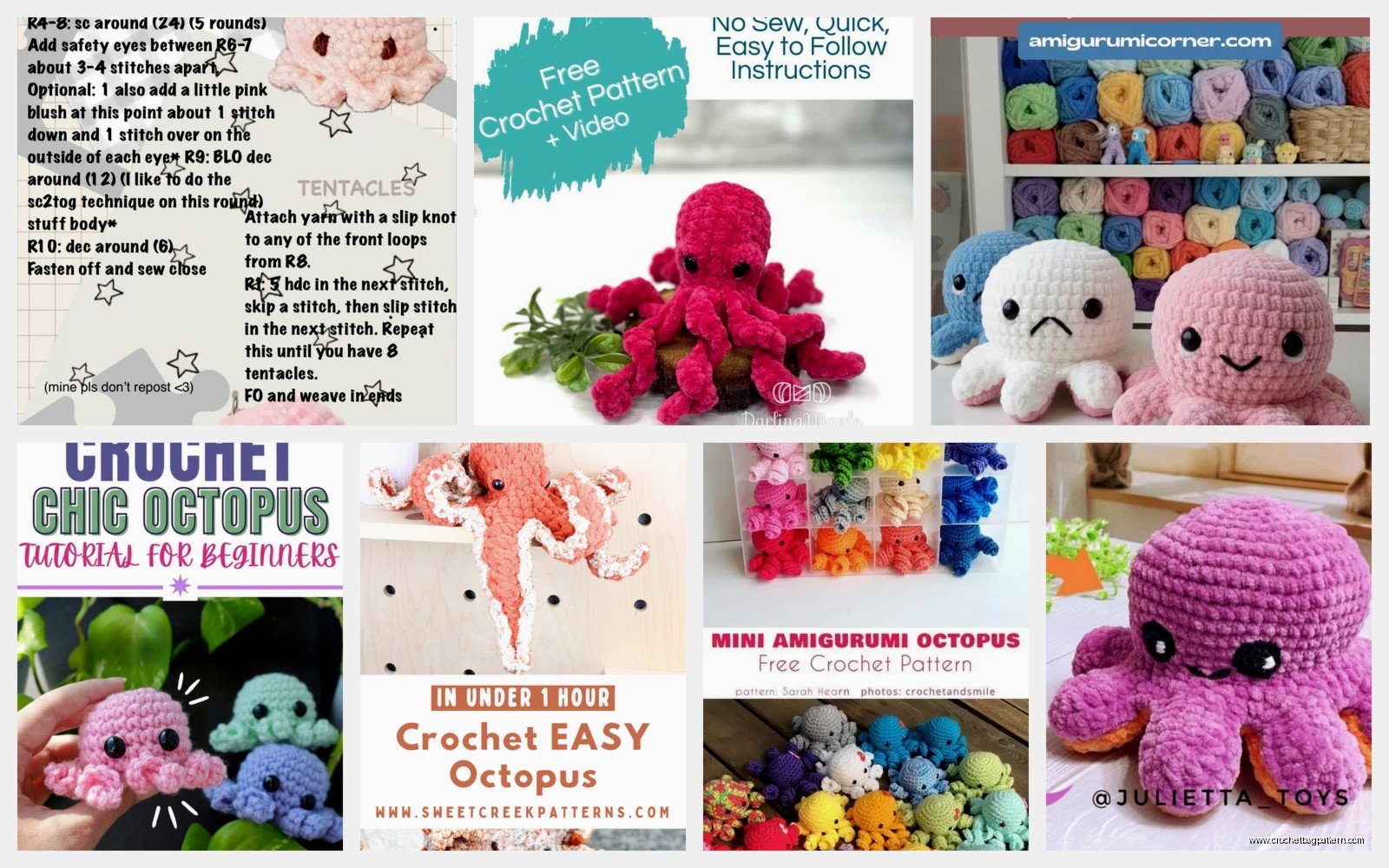 Octopus Crochet Pattern: Sea Creature Amigurumi