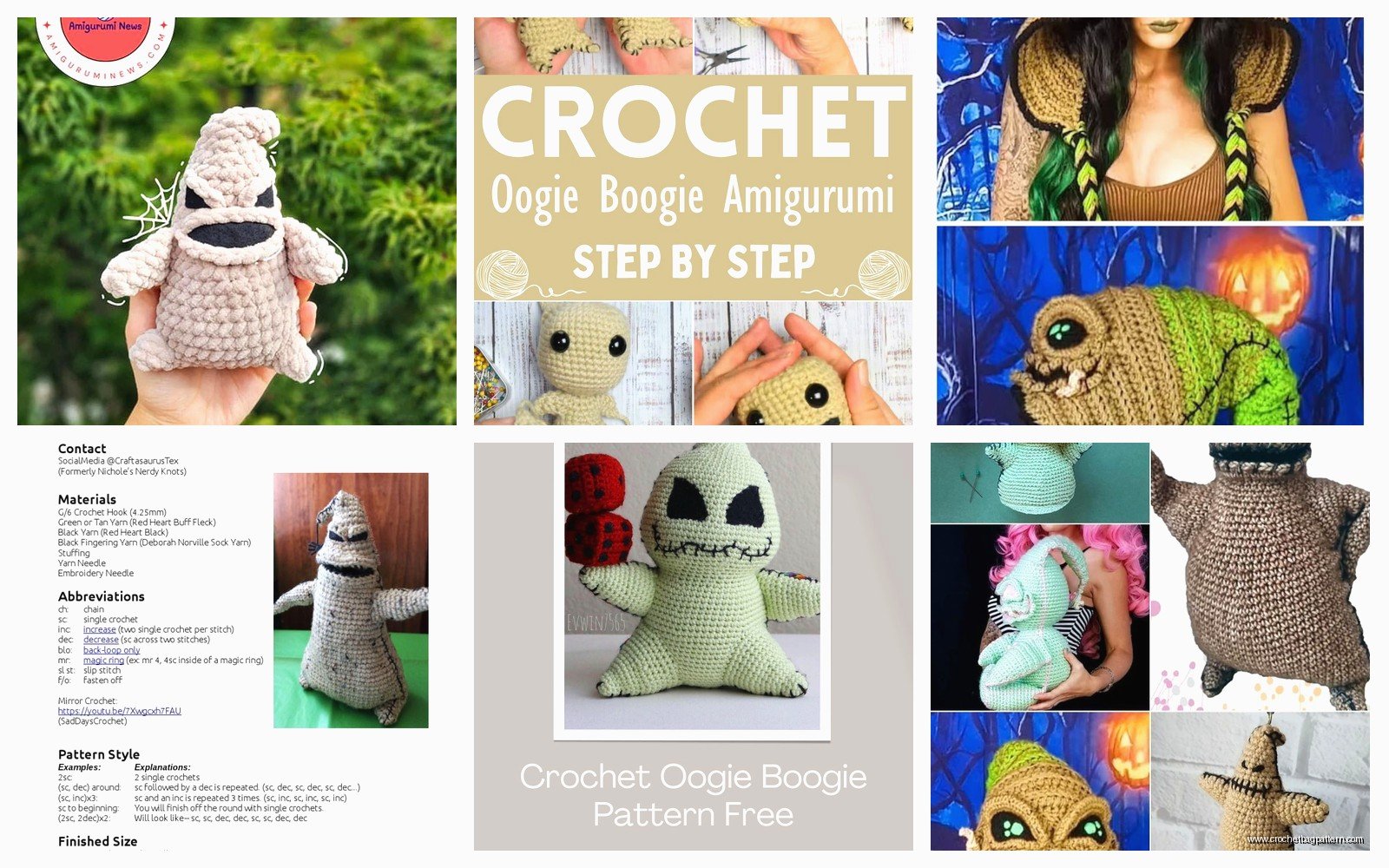 Oogie Boogie Crochet Pattern: Nightmare Before Christmas