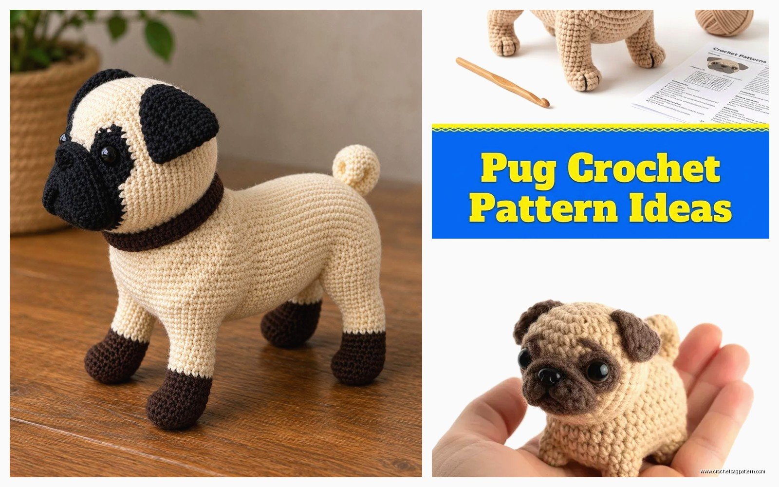 Pug Amigurumi: Dog Breed Crochet Pattern