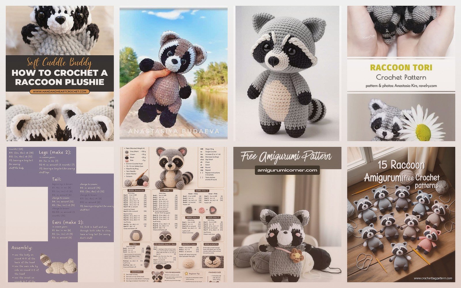 Raccoon Crochet Pattern: Woodland Animal Amigurumi