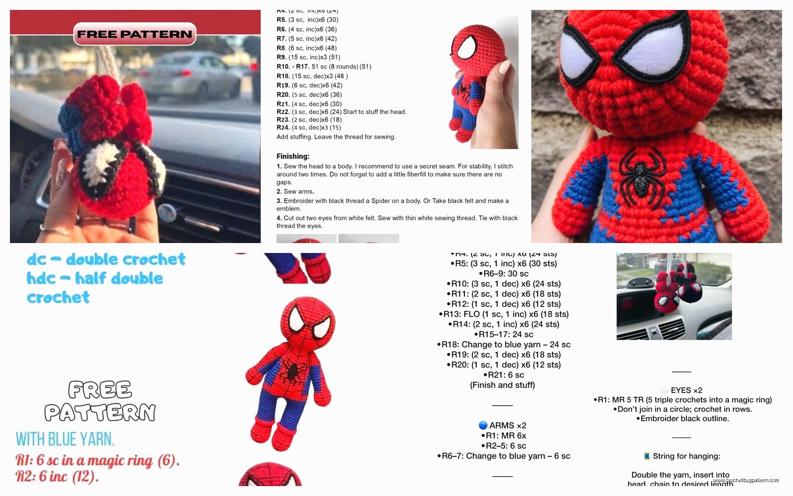Spiderman Crochet Pattern: Marvel Superhero Amigurumi