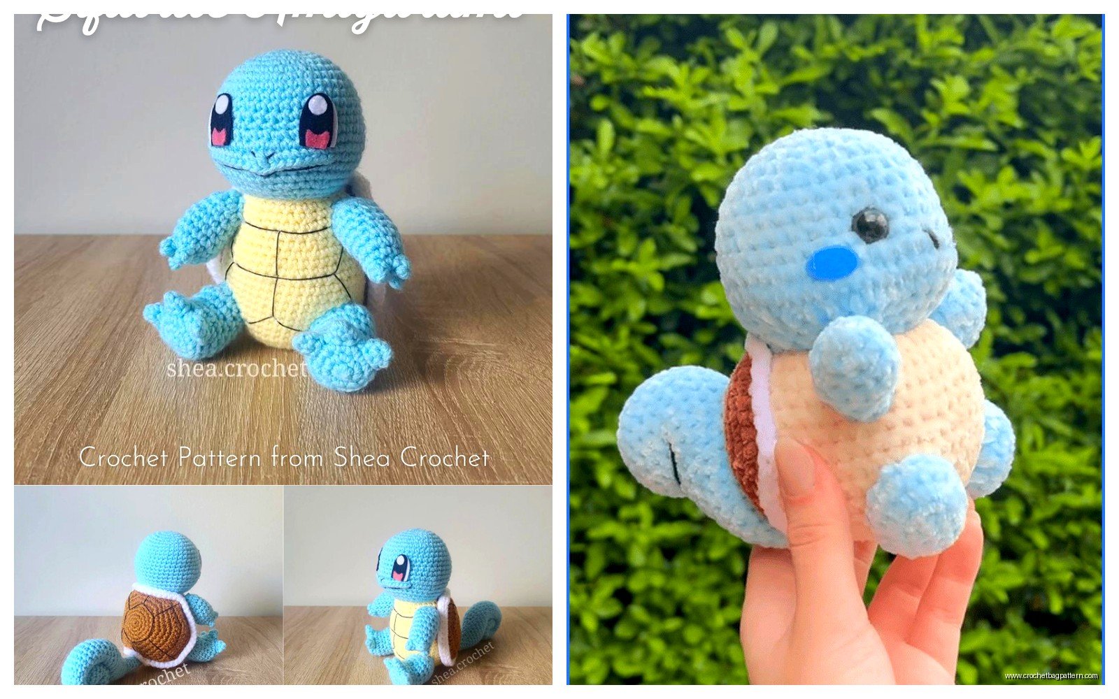 Squirtle Amigurumi Pattern: Pokemon Water Turtle Crochet