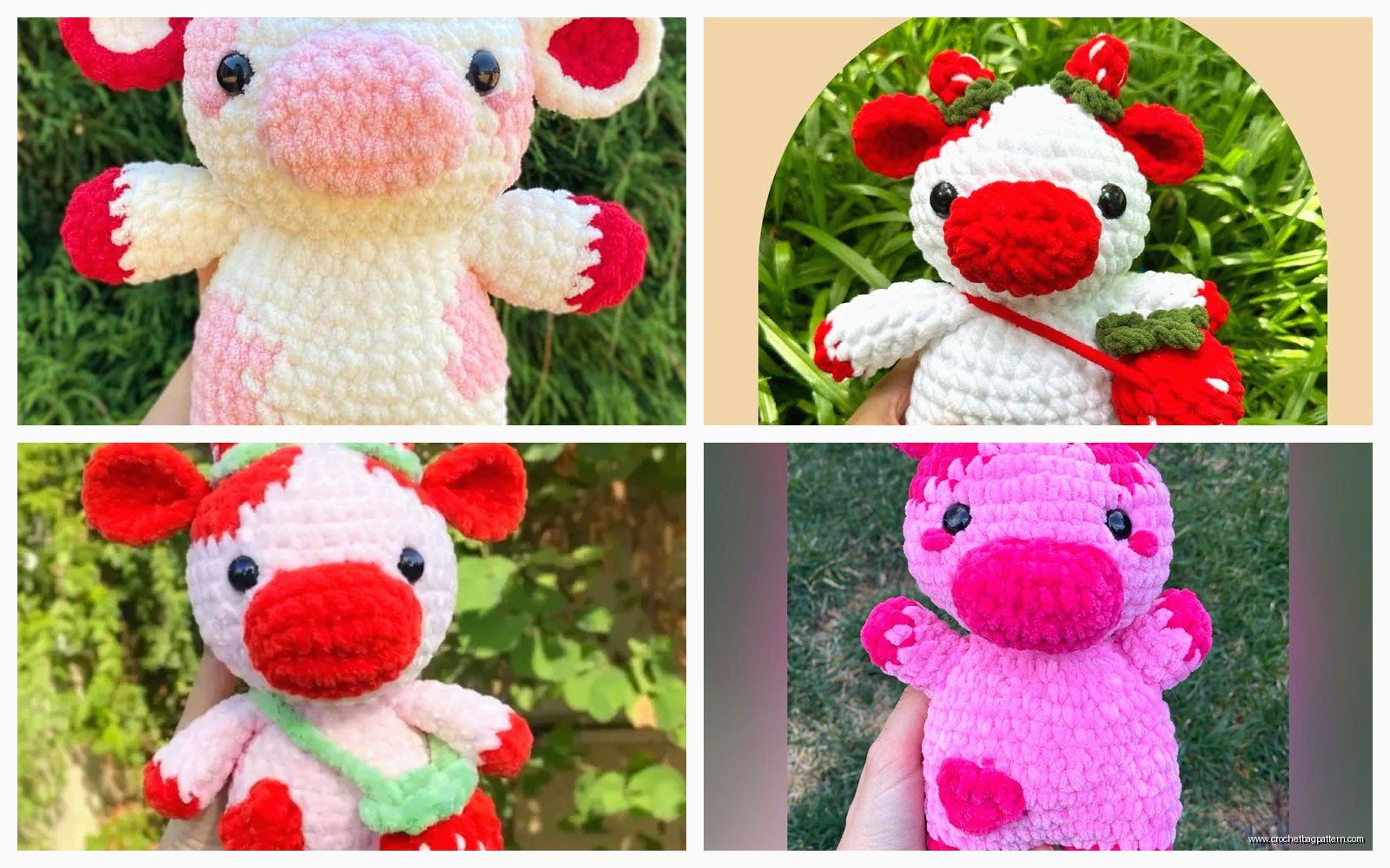 Strawberry Cow Crochet: Cute Amigurumi Pattern